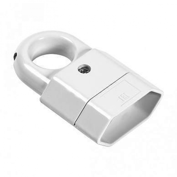 SmartBuy штепсель 6А 250В (АБС-пластик, под плоскую вилку, белый с кольцом)